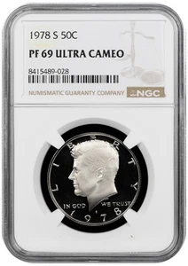 1978 S PP Kennedy half graded by NGC PF 69 ULTRA CAMEO - Bild 1 von 2