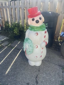 Vintage Empire 46” Blow Mold Snowman Indoor/Outdoor Christmas Decoration - Picture 1 of 3