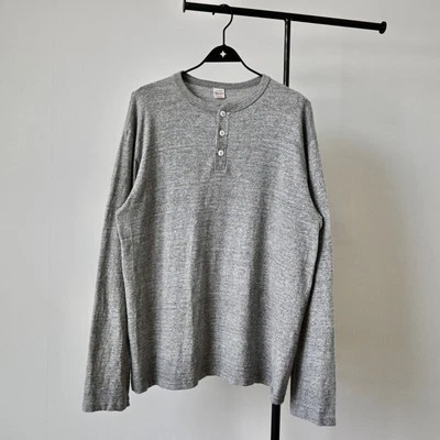 Склад "тень границы" Хенли шеи футболка, вересковый серый, сделано в Японии, XL - Изображение 1 из 4