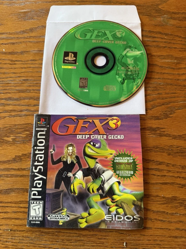 Gex 3 Deep Cover Gecko (Sony PlayStation 1) PS1 Game Disc & Manual - Image 1 of 1
