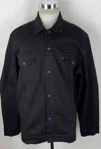 Levi's Men's Black Trucker Jean Jacket size XLT Red Tab Denim - Picture 1 of 8