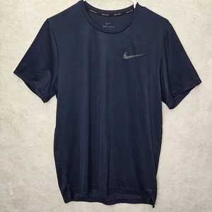 Nike Pro Dri-Fit Training Shirt Blu Navy Grigio Swoosh Uomo Taglia Small Standard Fit - Foto 1 di 7