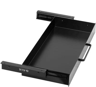 VIVO Black 22" Space Saver Sliding Under Desk Storage Drawer with Pull Handle - Image 1 of 4
