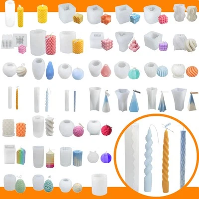 KOPPER-24 Kerzenform Silikon 3D moderne Kerzen Formen Seifen Silikonform Kerzengießform