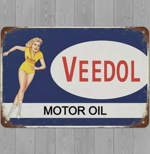 Veedol Motor Oil 8 x 12 Vintage Novelty Metal Sign Made In USA New! - Picture 1 of 3