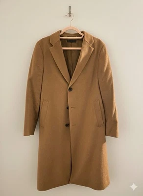 Uniqlo Men's XS Cashmere Wool Trench Coat Chesterfield Brown/Camel/Tan - Image 1 of 3