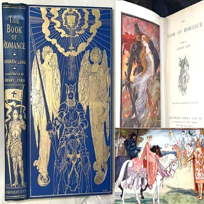 1902 BOOK OF ROMANCE ANDREW LANG 1ST EDITION FANTASY MYTH KING ARTHUR ROBIN HOOD - Image 1 of 4
