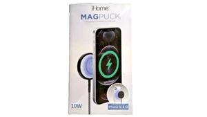 iHome Magpuck 10w Magnetic Wireless Cell Charger For iPhone 12/13 G19 - Picture 1 of 3