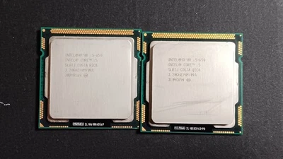 Lote de 2 processadores Intel Core i5-650 3.2 GHz 2.5GT/s LGA 1156 desktop CPU SLBTJ - Imagem 1 de 2