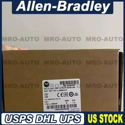 New Factory Sealed AB 1761-L16BWA MicroLogix 1000 16Point Controller US Free Tax - Image 1 of 4