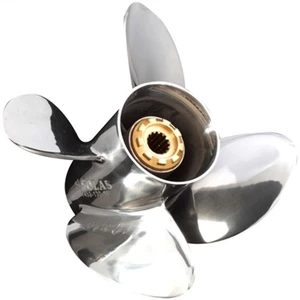 Mercury 40-50-60-70-80-85-90-115-125-140 HP Propeller SS RH 13x19 Solas 4 Blades - Picture 1 of 8