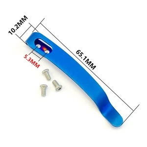 Cuchillo Plegable Hágalo Usted Mismo Clip de Bolsillo Clip Trasero Acero Inoxidable Azul Clip de Cuchillo - Imagen 1 de 10