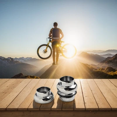 Threaded Bicycle Headset Fixed Gear Racing Bike Headset-Bearing Silver - Image 1 of 4