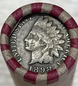 LINCOLN WHEAT CENT ROll 1909-1958 With 1898 Indian Cent Ender. (W067) - Picture 1 of 6