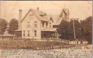 Coopersburg Pennsylvania pa Moravian Church Parsonage real photo postcard D950 - Picture 1 of 2