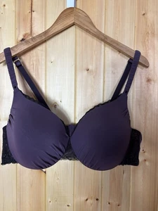 Ashley Graham Purple Black Lace Bra Size 42D Underwired Adjustable - Bild 1 von 11