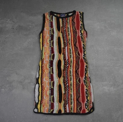 Vintage Damen Coogi Sweater Kleid Dress Skirt Long Sleeve Multi Color Knit L - Bild 1 von 4