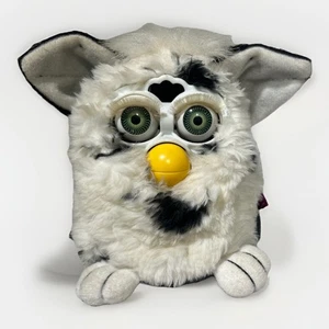 Furby Dalmatiner 1998 *OHNE STIMME* weiß schwarz Haselaugen Modell 70-800 Tiger LESEN - Bild 1 von 12