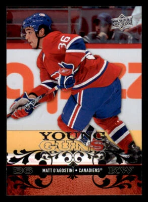 2008-09 Upper Deck #225 Matt D'Agostini  Young Guns RC - Image 1 of 2