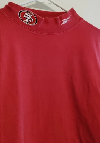 VTG 1990's San Francisco 49ers Reebok Pro Line mock Turtle Neck shirt Nfl sz L Cover