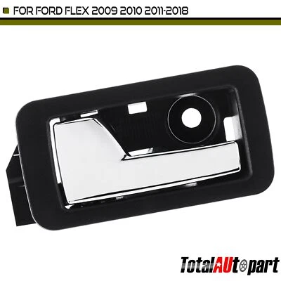 Manija de puerta interior izquierda izquierda negra y cromada para Ford Flex 2009-2018 Foto 1 de 4