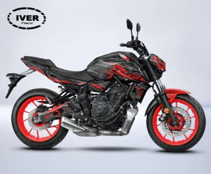 Gafiche kit adesivi yamaha mt07 mt-07 21-23 Rosso - Picture 1 of 2