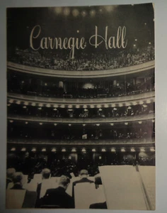 CARNEGIE HALL CHRISTMAS EVE CONCERT - PROGRAM - DEC 24th, 1958 CHAMBER ORCHESTRA - Picture 1 of 3