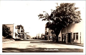 Postcard RPPC Pentwater Michigan Main Street Gas Station Garage Unposted - Picture 1 of 2