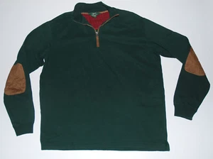 Woolrich Pullover Herren XL Smart Dunkelgrün Half Zip Warm Pulli Baumwollfleece - Bild 1 von 4