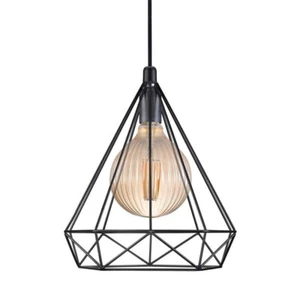Nordlux Pendelleuchte Deckenlampe Retro Aire Schwarz Licht max. 60W E27 kürzbar - Bild 1 von 2