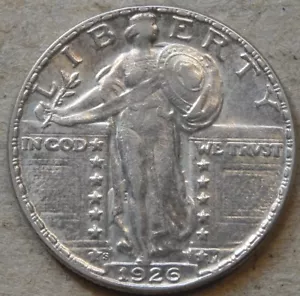 1926-S Standing Liberty Quarter 25c AU as Pictured L - Picture 1 of 2