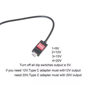 Enchufe de cigarrillos USB C macho a cigarrillos USB C a 5V 9V 12V 15V 20V - Imagen 1 de 8