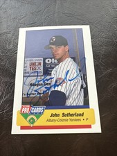 1994 Fleer ProCards Minor League John Sutherland #1442 Signed Auto Yankees Card