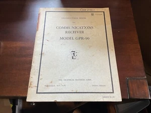 VINTAGE Model GPR-90 Communications Receiver Instruction Book 1957 - Zdjęcie 1 z 9
