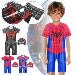 Boys Spiderman Marvel Swimming Suit Swimsuit UPF40+ Sun Safe 2-6 Years! - Picture 1 of 26