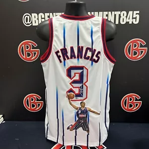 Steve Francis Signed Houston Rockets Art Jersey Autographed Beckett BAS COA - Picture 1 of 3