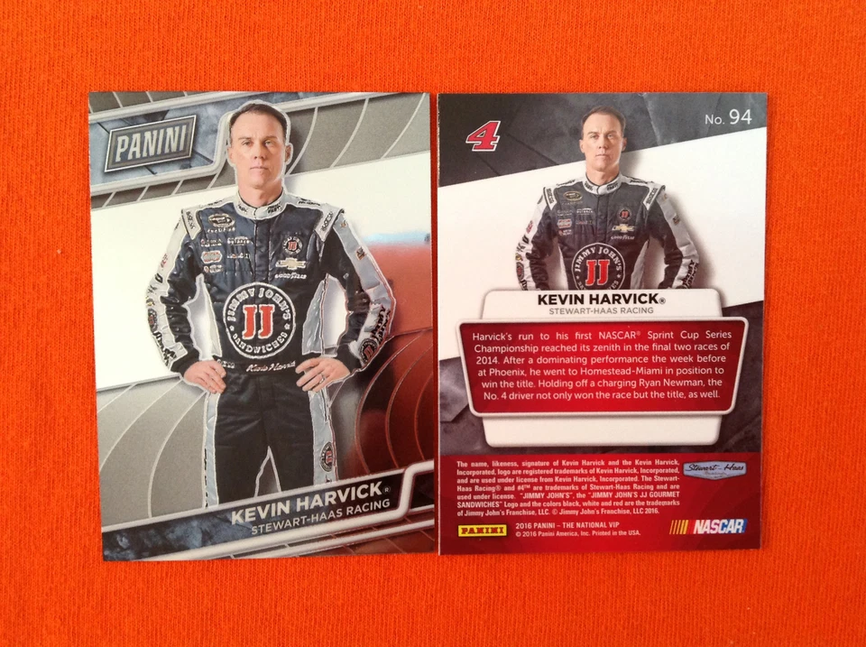 2016 Panini National VIP Gold Chrome Base #94 KEVIN HARVICK Stewart Haas Racing - Image 1 of 1