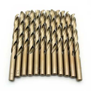 TEMO 12pc Cobalt 135 Degree Jobber Drill Bit Sets Sizes 1/16" to 1/2" - Picture 1 of 28