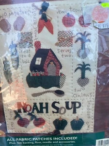 Bucilla PatchWorks Applique Project Kit NOAH SOUP #41144 new - Picture 1 of 6