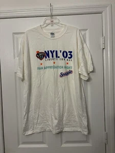 Vintage 2003 New York Liberty Fan Night T-shirt size XL WNBA Snapple promo - Picture 1 of 4