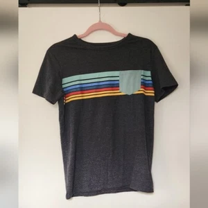 Boys Cat And Jack Multicolored Striped Shirt Size Large 12/14 - Picture 1 of 4