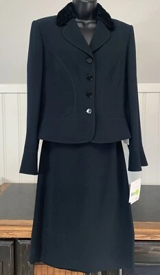 Traje Falda Liz Claiborne / Mujer Negocios / Nuevo con Etiquetas / Negro / Talla: 6 Elegante ☼ Foto 1 de 4