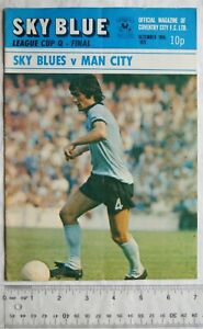 1973 programme Coventry City v. Manchester City, League Cup Quarter Final