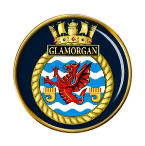 HMS Glamorgan Royal Navy Pin Badge - Picture 1 of 2