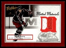 2005-06 Upper Deck Beehive Matted Materials Adam Foote Columbus Blue Jackets