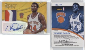 2013-14 Panini Select Jersey Auto Gold Prizm /10 Charles Oakley #39 Auto