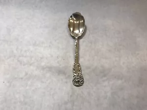 Antico cucchiaio gelatina/zucchero argento sterling 1893 Reed Barton La Reine monogramma - Foto 1 di 10