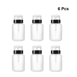 6pcs Pumping Bottle Nail Polish Dispenser Push Down Dispenser Push Makeup Jar - Picture 1 of 11