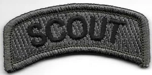 ACU Grey Scout Tab Patch Embroidered Sew On - Picture 1 of 1