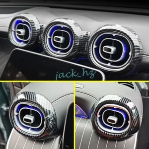 For 2023-2025 Mercedes GLC X254 C254 Carbon Fiber Center Console Air Vent Cover - Picture 1 of 7
